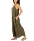 ფოტო #4 პროდუქტის Juniors' Solid Waimea Wide-Leg V-Neck Jumpsuit