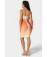 Women's Strapless Colorblock Bandage Midi