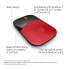 Фото #8 товара HP Z3700 Red Wireless Mouse - Ambidextrous - Optical - RF Wireless - 1200 DPI - Black - Red