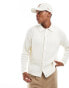 ONLY & SONS long sleeve cable knit shirt in white