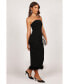 ფოტო #8 პროდუქტის Women's Clara Feather Trim Midi Dress - Black