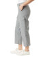 ფოტო #3 პროდუქტის Women's Split-Hem Cropped Cargo Pants