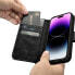 Фото #11 товара Чехол для смартфона ICARER для iPhone 14 Pro Футляр из кожи с клапаном Anti-RFID Oil Wax Wallet Черный