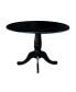 International Concept 42" Round Dual Drop Leaf Pedestal Table