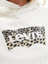 Фото #5 товара Levi's hoodie with leopard print batwing logo in cream