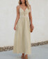 Фото #2 товара Women's Front Twist & Keyhole Maxi Beach Dress