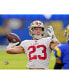 Christian McCaffrey San Francisco 49ers Unsigned Throws for a Touchdown 16" x 20" Photograph