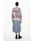 ფოტო #3 პროდუქტის Women's Leaf print sweater