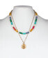 ფოტო #3 პროდუქტის Gold-Tone Bee Multicolor Beaded Convertible Layered Pendant Necklace, 17" + 3" extender