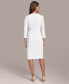 ფოტო #10 პროდუქტის Women's 3/4-Sleeve Double-Breasted Blazer Dress