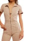 ფოტო #4 პროდუქტის Women's Cotton Jayde Flare-Leg Jumpsuit