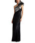 Фото #3 товара Women's Korra One Shoulder Metallic Contrast Gown