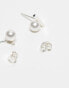 Kingsley Ryan pearl bar stud earrings in sterling silver