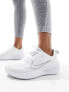 Nike Running Interact Run trainers in white and silver