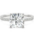 ფოტო #2 პროდუქტის Moissanite Cushion Engagement Ring (2-5/8 ct. t.w. DEW) in 14k White Gold