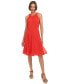 Фото #1 товара Women's Clip-Dot Fit & Flare Halter Dress