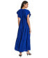 Women's Short-Sleeve Tiered Maxi Dress