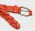 Levi's Braided Casual Belt Women's Size XS Red Orange Leather