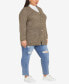 ფოტო #6 პროდუქტის Plus Size Amber Boucle Cardigan Sweater