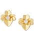 Фото #1 товара Gold-Tone Precious Pansy Stud Earrings