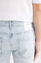 Фото #14 товара Шорты джинсовые мужские defacto Skinny Fit Jean Bermuda