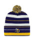 ფოტო #1 პროდუქტის Men's Purple Minnesota Vikings Powerline Cuffed Knit Hat with Pom