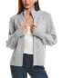 Forte Cashmere Luxe Cable Zip Mock Wool & Cashmere-Blend Cardigan Women's Silver