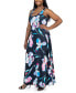 Фото #4 товара Plus Size Scoop A Line Sleeveless Maxi Dress