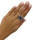 ფოტო #3 პროდუქტის Denim Ombré (1-3/4 ct. t.w.) & White Sapphire (1/3 ct. t.w.) Butterfly Ring in 14k White Gold