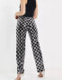 Noisy May straight leg trousers co-ord in sequin checkerboard