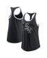 ფოტო #2 პროდუქტის Women's Black Chicago White Sox X-Ray Racerback Performance Tank Top