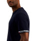 Фото #3 товара Men's Monotype Logo Stripe Tipped T-Shirt