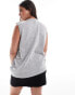 Фото #2 товара Vero Moda Curve button through sleeveless vest in light grey melange