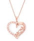 Фото #3 товара Macy's simulated Morganite Mom Heart Pendant 18" Necklace