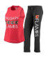 ფოტო #1 პროდუქტის Women's Red, Black Calgary Flames Meter Tank Top and Pants Sleep Set