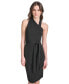 ფოტო #5 პროდუქტის Women's Belted Sheath Dress