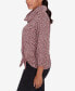 ფოტო #4 პროდუქტის Petite Cowl Neck Space Dyed Chenille Top with Side Tie and Balloon Sleeves