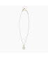 Round Opalite Pendant Necklace Gold