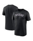 Фото #3 товара Men's Black Colorado Rockies New Legend Wordmark T-shirt