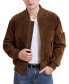 Men MA-1 Suede Leather Flight Bomber Jacket