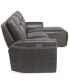 Фото #11 товара CLOSEOUT! Blairemoore 3-Pc. Leather Sofa with Power Chaise and 2 Power Recliners, Created for Macy's