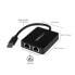 Фото #5 товара StarTech.com USB 3.0 to Dual Port Gigabit Ethernet Adapter NIC w/ USB Port - Wired - USB - Ethernet - 5000 Mbit/s - Black