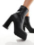 Tommy Jeans high heeled ankle boots in black