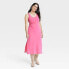 Фото #1 товара Women's Midi Slip Dress - Universal Thread Pink S