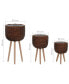 Planter 3 pcs Wicker with PE Lining