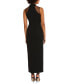 ფოტო #2 პროდუქტის Women's Mock-Neck Sleeveless Slit-Front Dress