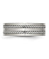 Stainless Steel Brushed and Polished Twisted 7mm Band Ring