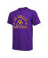 Фото #3 товара Men's Threads Heathered Purple Los Angeles Lakers Ball Hog Logo Tri-Blend T-shirt