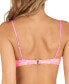 Juniors' Smiley Checked-Print Bralette Bikini Top