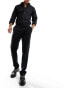 Фото #1 товара Devils Advocate black velvet skinny suit trouser